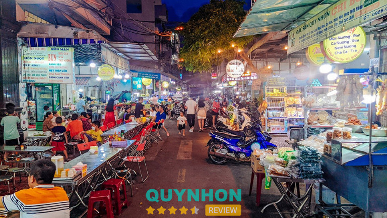 Phố ẩm thực thành phố Quy Nhơn quán ăn tối và ăn khuya
