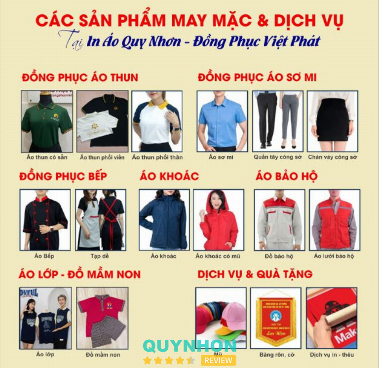 Đồng phục Việt Phát cung cấp đa dạng các sản phẩm