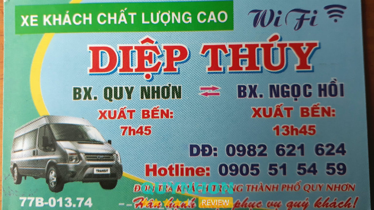 Nhà xe Diệp Thúy TP Quy Nhơn