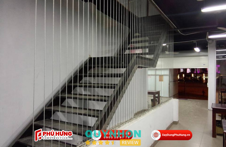 Phú Hưng Construction Đơn vị thi công lưới an toàn cầu thang, ban công tại Quy Nhơn