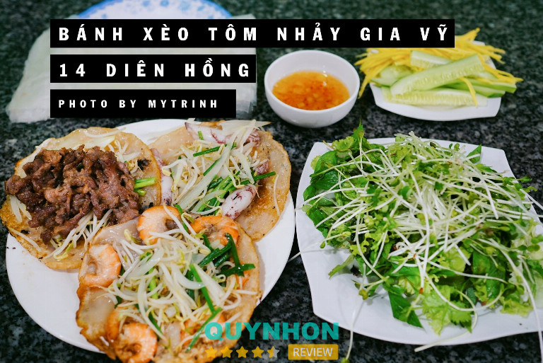 Bánh xèo tôm nhảy Quy Nhơn