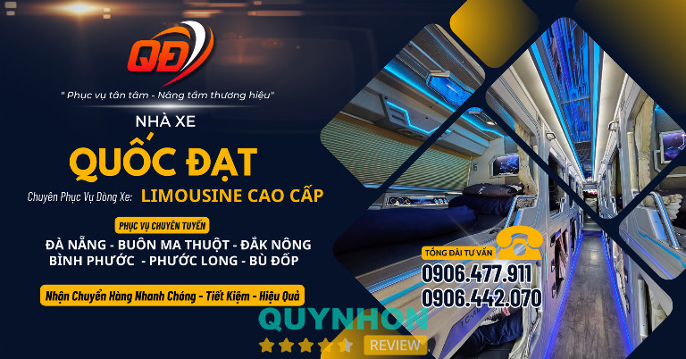 Hệ thống xe limousine của Quốc Đạt được thiết kế hiện đại với các tiện nghi hàng đầu như ghế da cao cấp có chức năng ngả, không gian nội thất rộng rãi