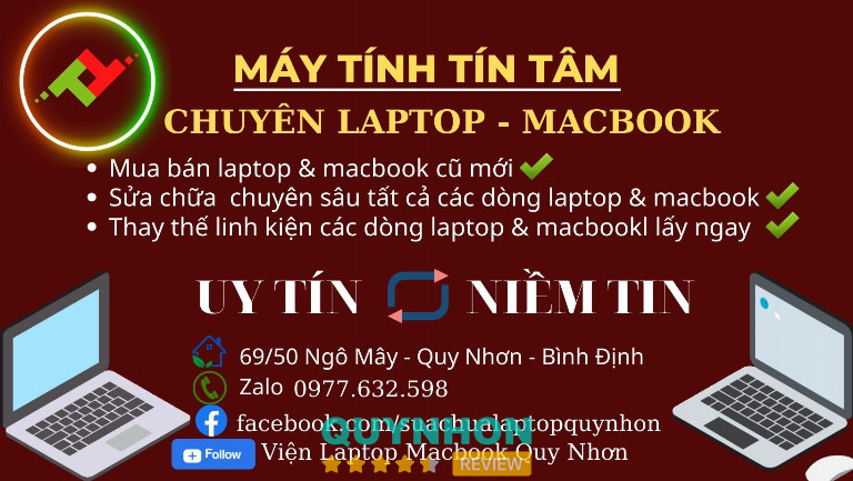 Viện Laptop Quy Nhơn – 100/5 Ngô Mây