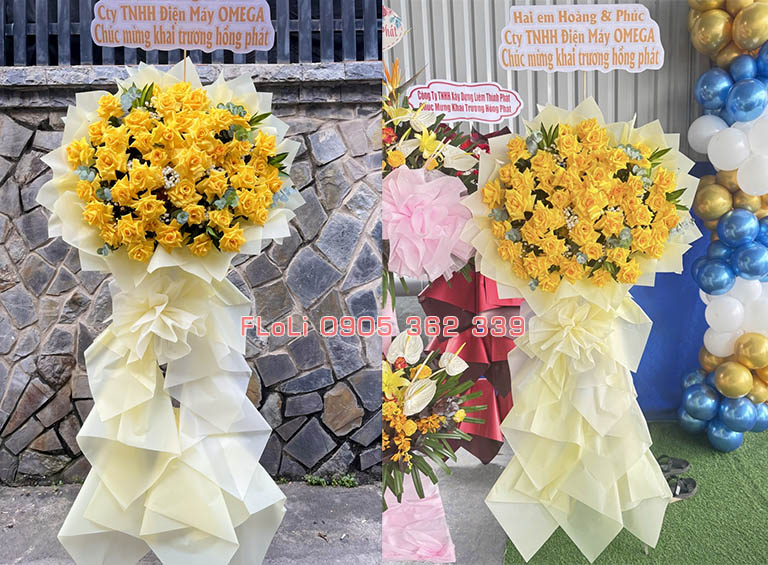 Đặt kệ hoa khai trương ở Pleiku