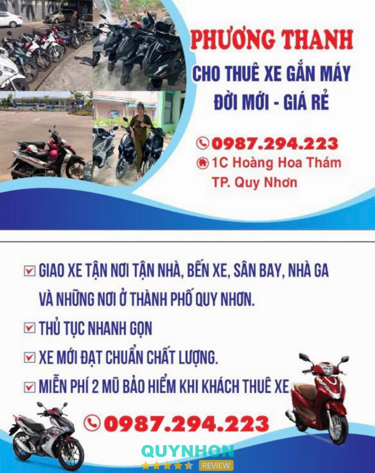 Cho thuê xe máy Thanh Phương - Quy Nhơn