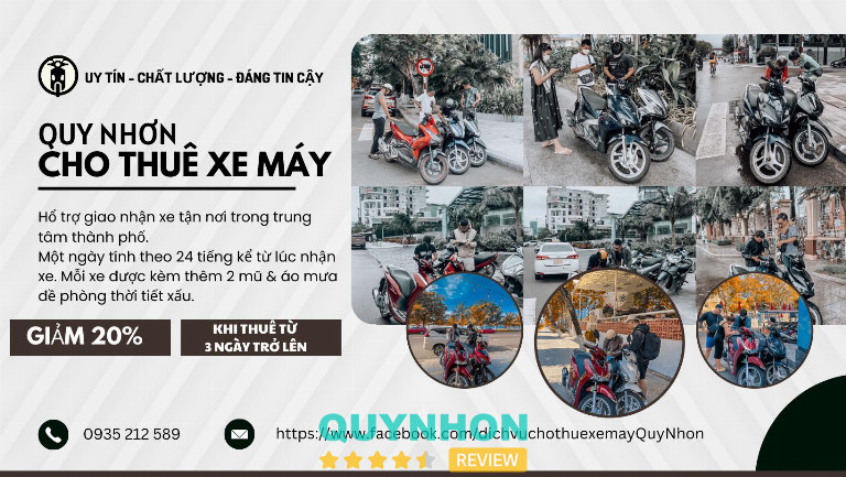 đơn vị thuê xe máy điện ở Quy Nhơn