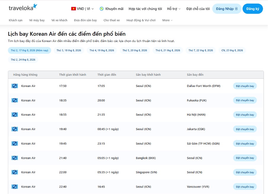 Traveloka Săn vé máy bay đi hàn quốc