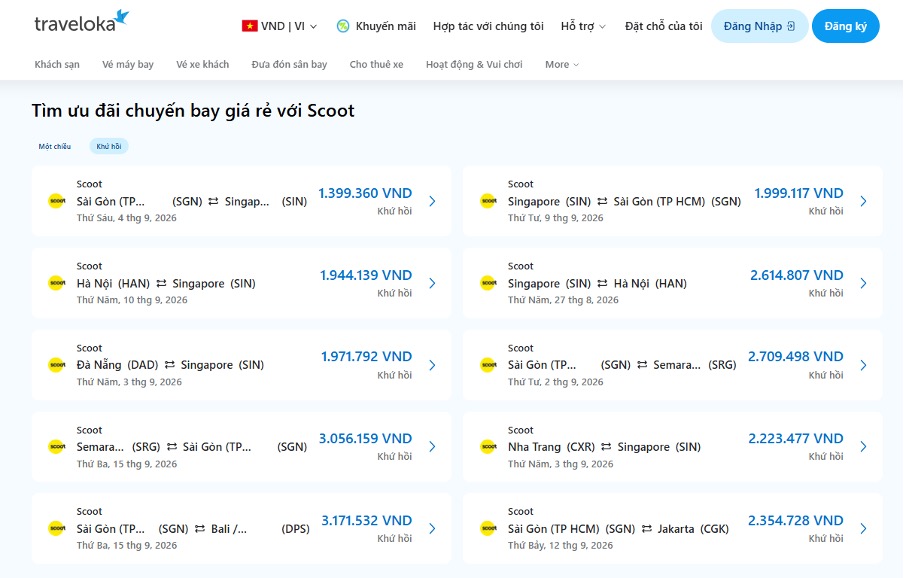 Traveloka Săn vé máy bay đi hàn quốc
