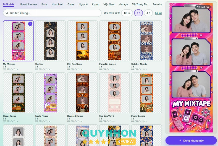 Photobooth online trên trình duyệt